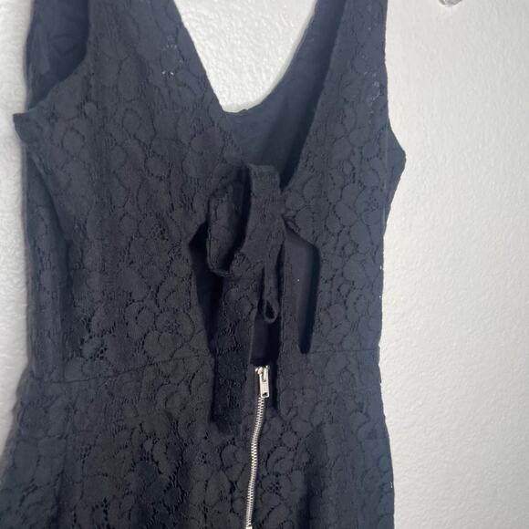 Aeropostale Womens Dress Size XS Black Floral Lace Sleeveless Short - Picture 14 of 15